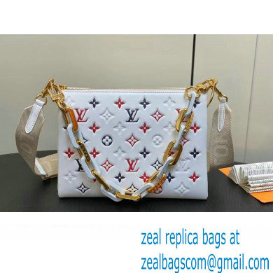 Louis Vuitton Lambskin Coussin PM Bag M23466 White 2024