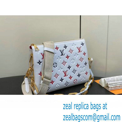Louis Vuitton Lambskin Coussin PM Bag M23466 White 2024