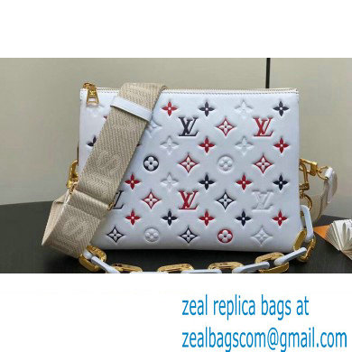 Louis Vuitton Lambskin Coussin PM Bag M23466 White 2024