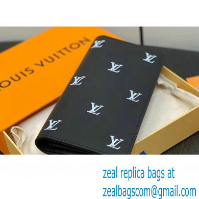 Louis Vuitton Leather Brazza Wallet LV Blason M83190 Black - Click Image to Close