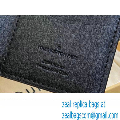 Louis Vuitton Leather Pocket Organizer LV Blason M83192 Black