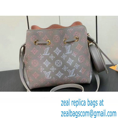 Louis Vuitton Mahina perforated calfskin leather Bella Bag M23388 Flight Mode Gray 2024 - Click Image to Close