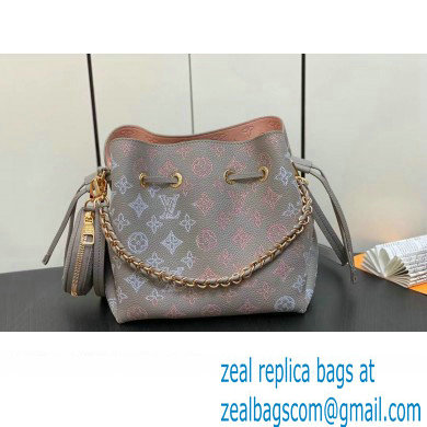 Louis Vuitton Mahina perforated calfskin leather Bella Bag M23388 Flight Mode Gray 2024 - Click Image to Close