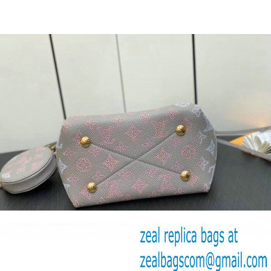 Louis Vuitton Mahina perforated calfskin leather Bella Bag M23388 Flight Mode Gray 2024 - Click Image to Close