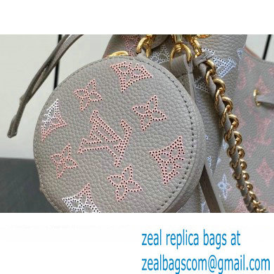 Louis Vuitton Mahina perforated calfskin leather Bella Bag M23388 Flight Mode Gray 2024