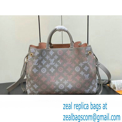 Louis Vuitton Mahina perforated calfskin leather Bella Tote Bag M23395 Flight Mode Gray 2023