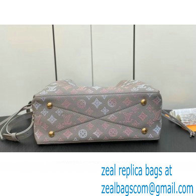 Louis Vuitton Mahina perforated calfskin leather Bella Tote Bag M23395 Flight Mode Gray 2023