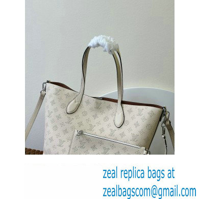 Louis Vuitton Mahina perforated calfskin leather Blossom MM Bag M21850 White 2023