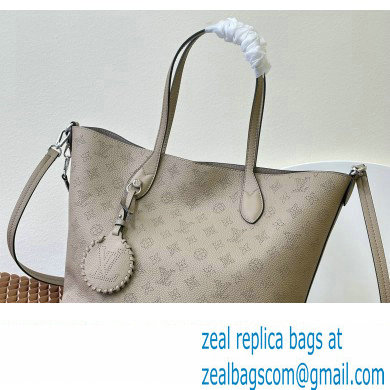 Louis Vuitton Mahina perforated calfskin leather Blossom MM Bag M21852 Galet Beige 2023