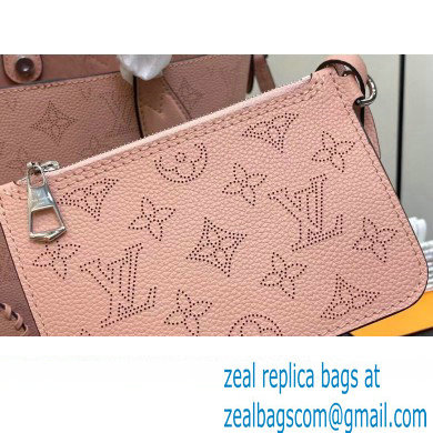 Louis Vuitton Mahina perforated calfskin leather Blossom PM Bag M23196 Rose Jasmin 2023 - Click Image to Close