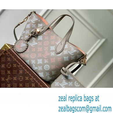 Louis Vuitton Mahina perforated calfskin leather Blossom PM Bag M23758 Flight Mode Gray 2023