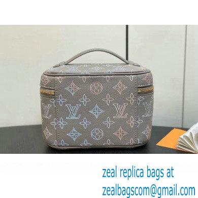 Louis Vuitton Mahina perforated calfskin leather Nice Mini Bag M23550 Flight Mode Gray 2024 - Click Image to Close