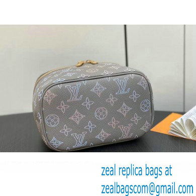 Louis Vuitton Mahina perforated calfskin leather Nice Mini Bag M23550 Flight Mode Gray 2024