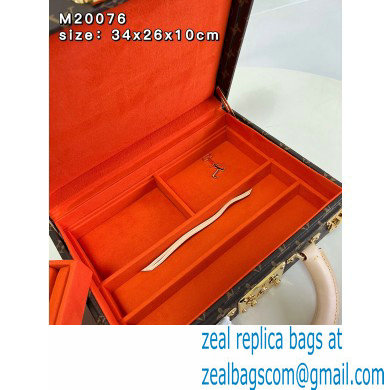 Louis Vuitton Monogram Canvas Boite Bijoux 34 Jewelry vanity Case Bag Orange