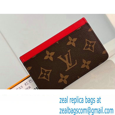 Louis Vuitton Monogram Canvas Card Holder PM M82869 Red 2024