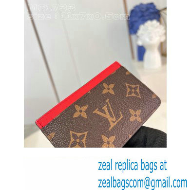 Louis Vuitton Monogram Canvas Card Holder PM M82869 Red 2024