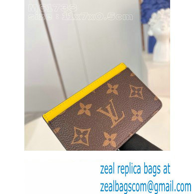 Louis Vuitton Monogram Canvas Card Holder PM M82871 Yellow 2024