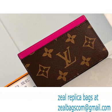 Louis Vuitton Monogram Canvas Card Holder PM M82873 Fuchsia 2024