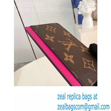 Louis Vuitton Monogram Canvas Card Holder PM M82873 Fuchsia 2024