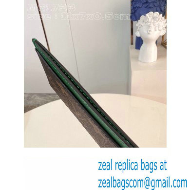 Louis Vuitton Monogram Canvas Card Holder PM M82874 Green 2024