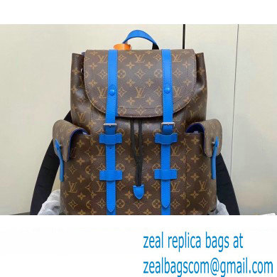 Louis Vuitton Monogram Canvas Christopher MM Backpack Bag M46813 Blue 2024 - Click Image to Close