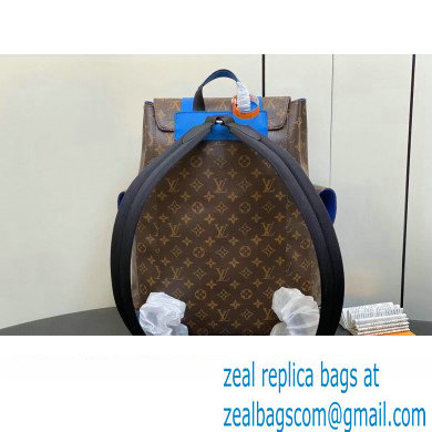 Louis Vuitton Monogram Canvas Christopher MM Backpack Bag M46813 Blue 2024 - Click Image to Close