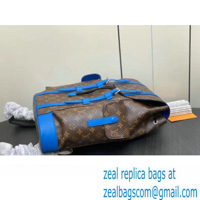 Louis Vuitton Monogram Canvas Christopher MM Backpack Bag M46813 Blue 2024 - Click Image to Close