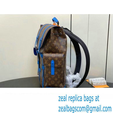 Louis Vuitton Monogram Canvas Christopher MM Backpack Bag M46813 Blue 2024 - Click Image to Close