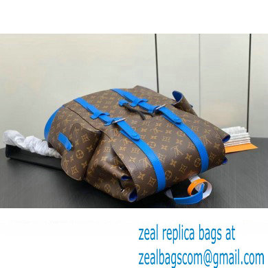 Louis Vuitton Monogram Canvas Christopher MM Backpack Bag M46813 Blue 2024 - Click Image to Close