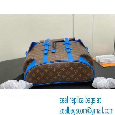 Louis Vuitton Monogram Canvas Christopher MM Backpack Bag M46813 Blue 2024 - Click Image to Close