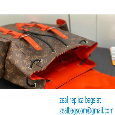 Louis Vuitton Monogram Canvas Christopher MM Backpack Bag M46814 Orange 2024 - Click Image to Close