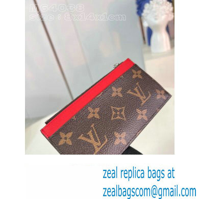 Louis Vuitton Monogram Canvas Coin Card Holder M82908 Red 2024