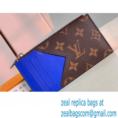 Louis Vuitton Monogram Canvas Coin Card Holder M82911 Blue 2024