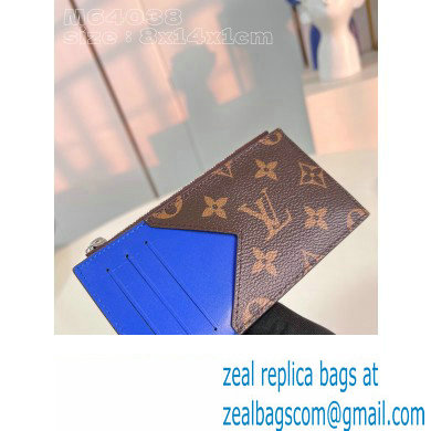 Louis Vuitton Monogram Canvas Coin Card Holder M82911 Blue 2024