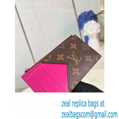 Louis Vuitton Monogram Canvas Coin Card Holder M82912 Fuchsia 2024 - Click Image to Close