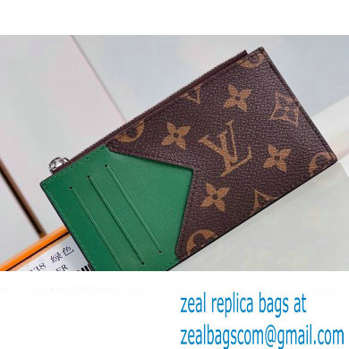 Louis Vuitton Monogram Canvas Coin Card Holder M82913 Green 2024