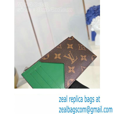 Louis Vuitton Monogram Canvas Coin Card Holder M82913 Green 2024