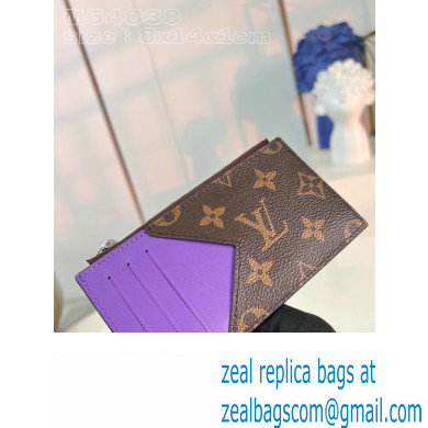 Louis Vuitton Monogram Canvas Coin Card Holder M82914 Purple 2024 - Click Image to Close