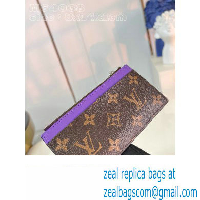 Louis Vuitton Monogram Canvas Coin Card Holder M82914 Purple 2024