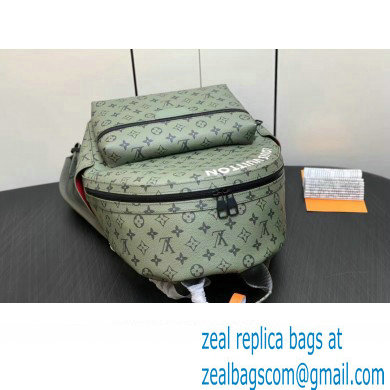 Louis Vuitton Monogram Canvas Discovery Backpack PM Bag M46802 Khaki Green/Vermillion Red 2023 - Click Image to Close