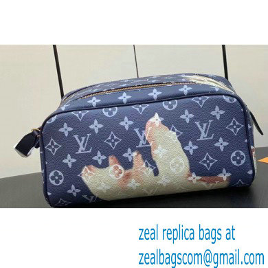 Louis Vuitton Monogram Canvas Dopp Kit Toilet Pouch Bag M46696 Blue 2023 - Click Image to Close