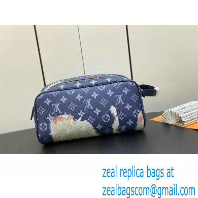 Louis Vuitton Monogram Canvas Dopp Kit Toilet Pouch Bag M46696 Blue 2023