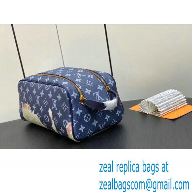 Louis Vuitton Monogram Canvas Dopp Kit Toilet Pouch Bag M46696 Blue 2023 - Click Image to Close