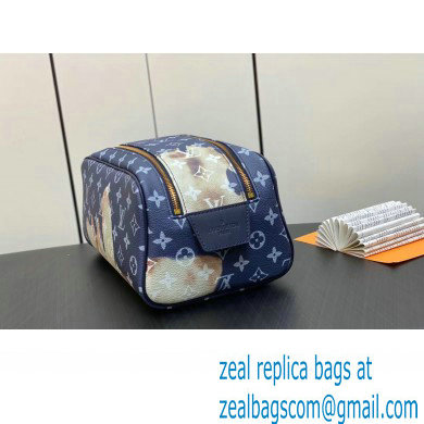 Louis Vuitton Monogram Canvas Dopp Kit Toilet Pouch Bag M46696 Blue 2023 - Click Image to Close