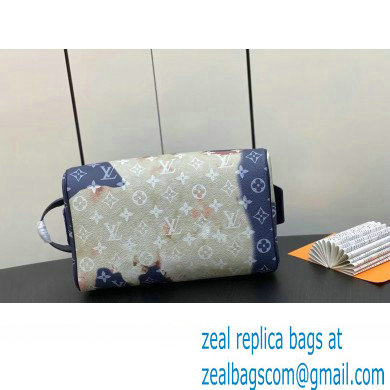 Louis Vuitton Monogram Canvas Dopp Kit Toilet Pouch Bag M46696 Blue 2023