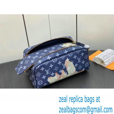 Louis Vuitton Monogram Canvas Dopp Kit Toilet Pouch Bag M46696 Blue 2023 - Click Image to Close