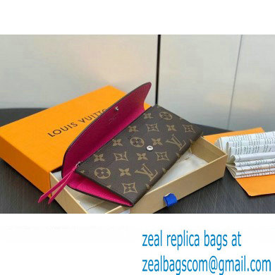 Louis Vuitton Monogram Canvas Emilie Wallet Fuchsia 2024