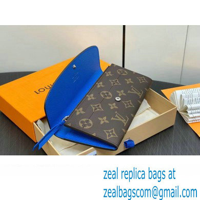 Louis Vuitton Monogram Canvas Emilie Wallet M82919 Blue 2024