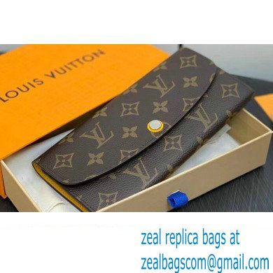 Louis Vuitton Monogram Canvas Emilie Wallet M82920 Yellow 2024 - Click Image to Close