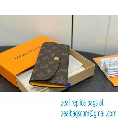 Louis Vuitton Monogram Canvas Emilie Wallet M82920 Yellow 2024 - Click Image to Close